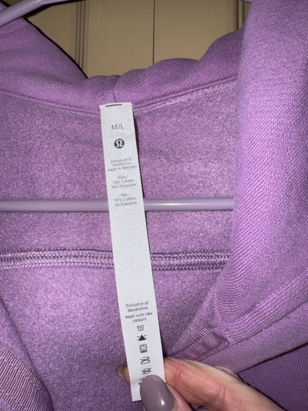 Lululemon Scuba Oversized 1/2 Zip Hoodie, Size M/L Wisteria Purple? - Picture 5 of 6